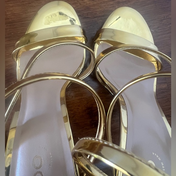 ALDO Katswirl Gold Metallic Spiral Strappy Stiletto Heels Sandals Women’s 8 38.5 - Picture 12 of 12